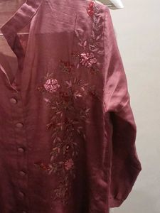 Embroidered Silk Kurta