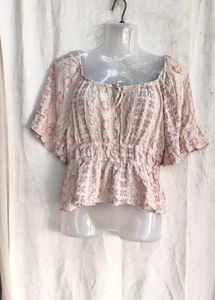 Boho Smocked Cropped Top