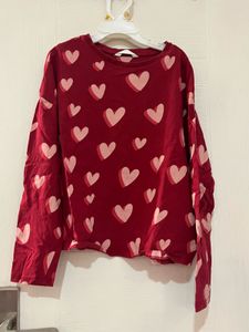 Heart Print Pajama Set