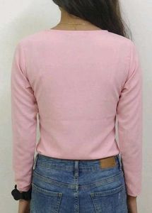 Pink Embellished Long Sleeve Top