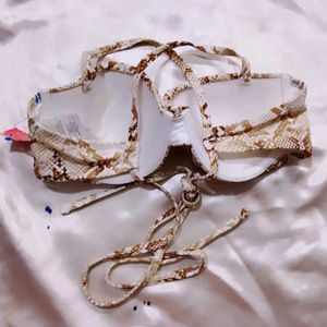 Snakeskin Print Bikini bra