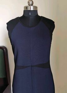 Navy blue &amp; black formal dress