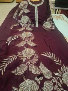 Elegant Embroidered Maroon Kurta Sets