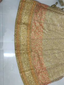 Elegant Gold Sequined Lehenga Choli Set