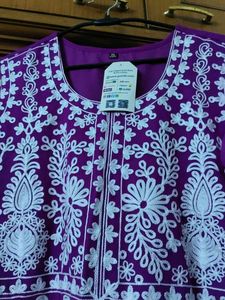 Vibrant Purple Embroidered Anarkali Suit Set