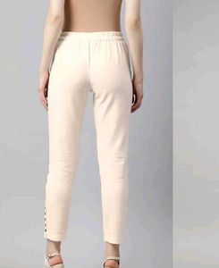Off-white Cotton Trousers
