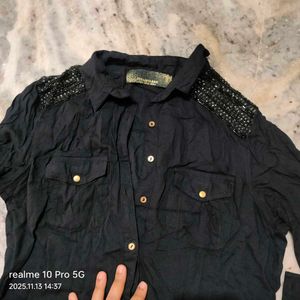 Black Embellished Top