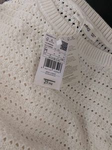 MANGO Top Sale 🚨🚨🚨Off-white cropped Crochet