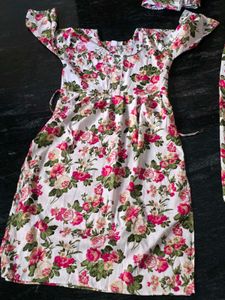 Floral Print Kurta Set with Palazzo Pants