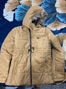 Campus Sutra Mustard Padded Jacket