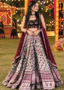 Bohemian Print Ethnic chaniya choli🖤⚪️♥️