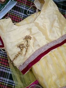 Beautiful Yellow Lehenga Skirt