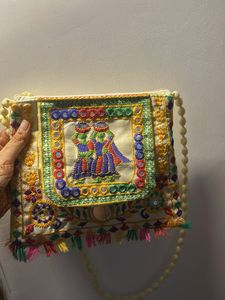 Embroidered Clutch Bag