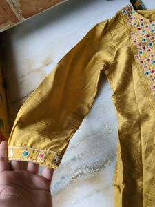 Embroidered Yellow Kurta