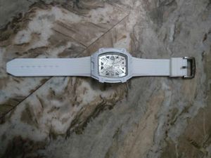 Stylish White Skeleton Watch