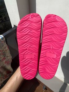 Bright Pink Flip Flops