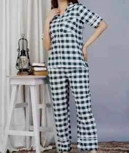 Cozy Green Checkered Pajama Set