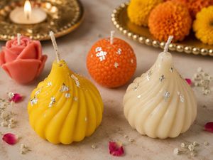 Decorative Modak Shaped Candles