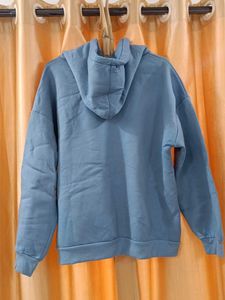 Cute Bear Embroidered blue Hoodie unisex