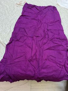 Vibrant Purple Cotton Saree Peticoat