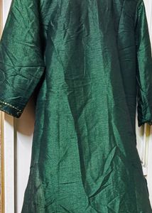 Golden Sequins Green kurta with Palazzo