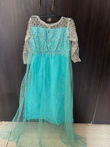 Stunning Embellished Teal Gown