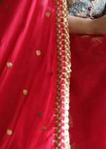 PRESENTING THE MOST ATTRACTIVE DRESS ..TOP GREY GHARARA RED DUPATTA RED