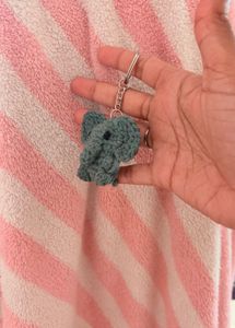 Cute Crochet baby Elephant Keychain