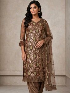 Embellished Kurta Set with Dupatta