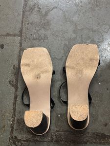 Chic Black Square Toe Sandals