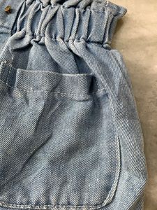 Cute Denim Skirt with Rainbow Buttons