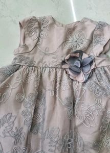 peach color baby dress