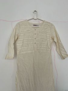 Elegant Off-White Cotton Kurta