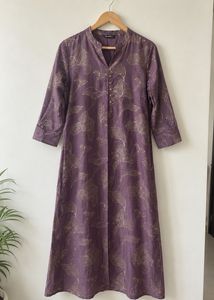 Purple Floral Kurta