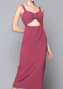 Purple Cutout Midi Dress