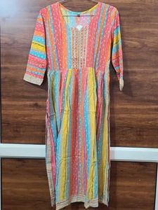 Vibrant Striped Kurta