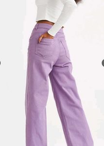 Lavender Wide Leg Jeans