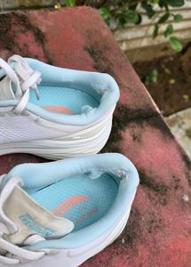 Lightweight White &amp; Blue Sneakers
