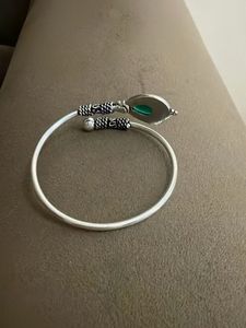 Boho Green Stone Bangle
