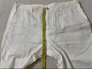 Zara Men's White Linen Pants