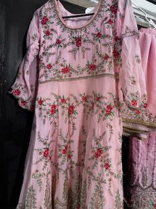 pink lehnga frock dress