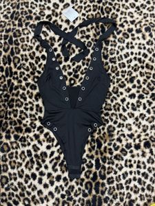 Black Studded Bodysuit