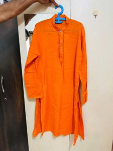 Orange Cotton Kurta used only one time