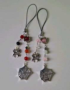 Gothic Spiderweb Charms Set