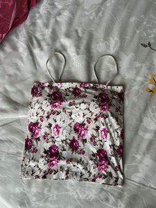 Floral Print Tube Top