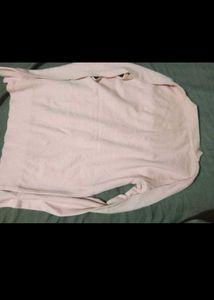 Cute Pink Pearl Embellished Sweater