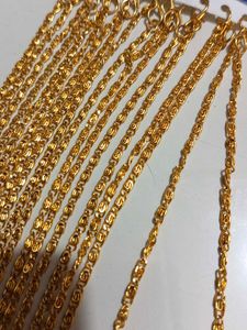 Gold plated chain set of 9