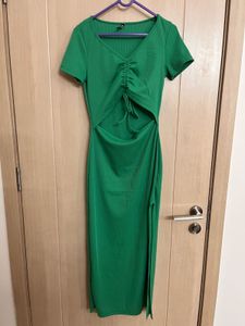 Ribbed Cut-Out Midi Dress