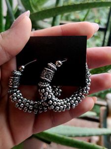 Exquisite Beaded Hoop Earrings