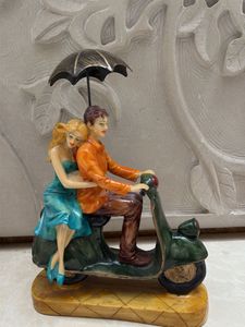 Romantic Couple Scooter Figurine